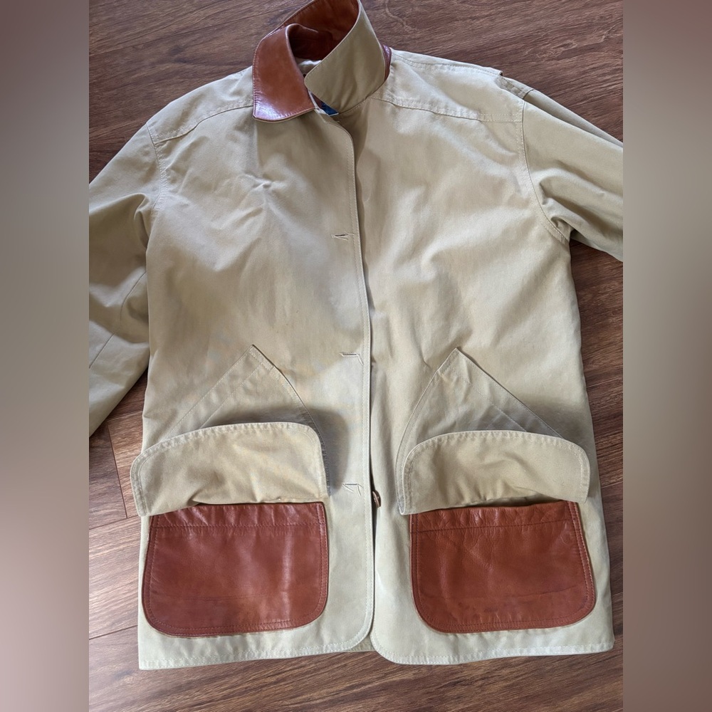 Vintage Burberrys’ canvas leather parka overcoat - Picture 14 of 16